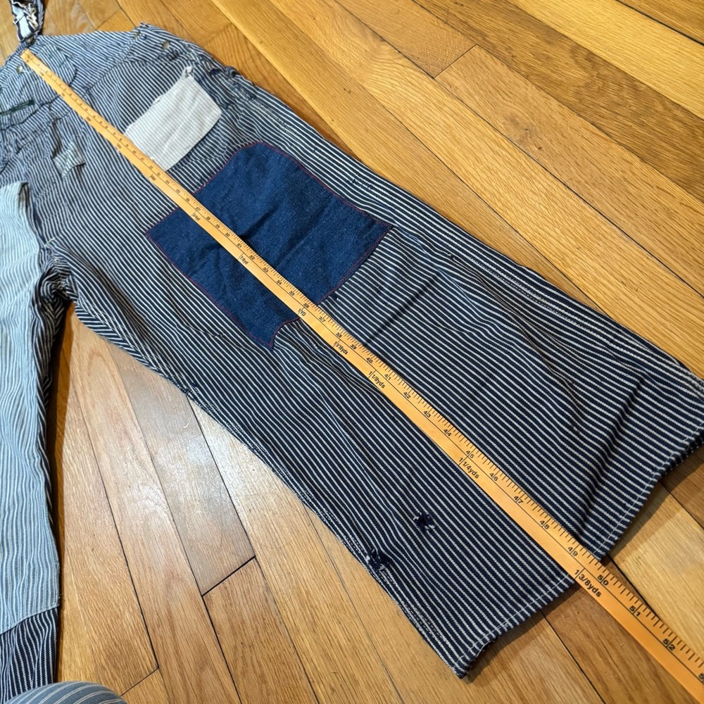 Vintage Key Distressed Patchwork Overalls - Picture 9 of 13